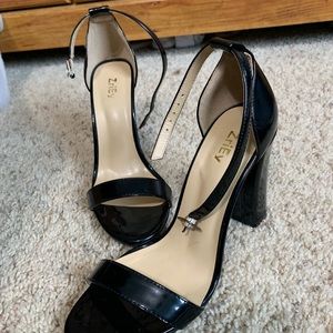 Black strappy heels Worn ONCE!!